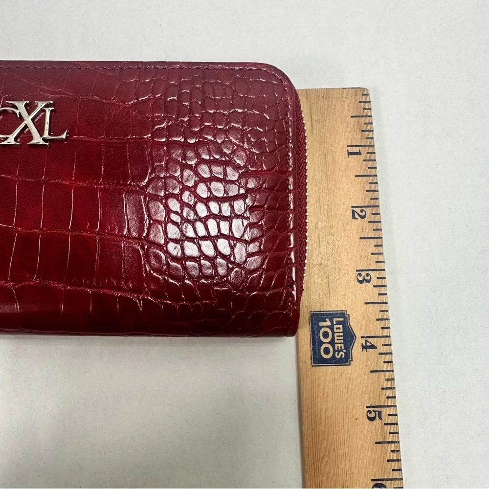 CXL‎ by Christian Lacroix Kara Croco Zip Around Wristlet Wallet Red NWT